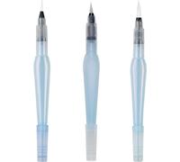 Set de 3 pinceaux à réservoir d'eau pour aquarelle - Pointes fines, moyennes et larges