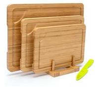 Set de 3 planches à découper en bambou naturel