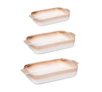 Set de 3 plats à four beige 24, 31 et 35 cm