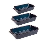 Table Passion Set de 3 plats à four Vague bleu 25, 30 et 36 cm
