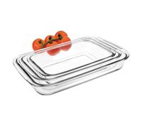 Set de 3 plats rectangulaires Kristall Ibili