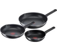 set de 3 poêles 20/24/28 cm, batterie de cuisine anti-adhésive, revêtement anti-adhésif en titane haute performance, noir ne convient pas pour l'induction