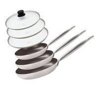 Set de 3 Poêles 24, 28 et 32 cm céramique sans et 3 couvercles Elo Bistro Line