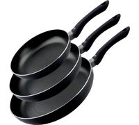 Set de 3 poêles à frire 20 cm 24 cm et 28 cm fond en nid d'abeille et doseur d'huile Elo Smart Life