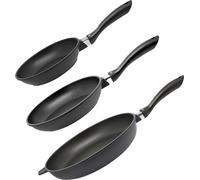 Set de 3 poêles à frire 24 cm 28 cm et 32 cm sans Elo Alucast