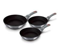 BerlingerHaus Set de poêles Moonlight – 20/24/28 cm, induction, aluminium antiadhésif titane, gris