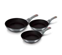 Berlinger Haus Moonlight Set de poêles à frire 20-24-28cm induction aluminium antiadhésif titane gris