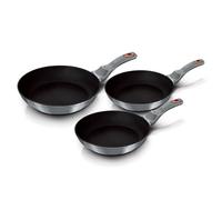 Set De 3 Poêles À Frire Induction 20-24-28cm Aluminium, Antiadhésif Titane, , Gris, Berlinger Haus, Moonlight