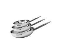 Fackelmann Set de 3 poêles Eterna en inox – 20/24/28 cm