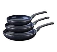 Set de 3 poêles antiadhésives céramique 24, 28 et 30 cm Fackelmann Brandao Noir|Vert
