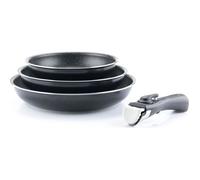 Arthur Martin Set de 3 poêles amovibles Noir 20/24/28 cm