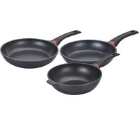 Set de 3 Poêles Baumalu, Fonte d'Aluminium, Anti-adhésif, Tous Feux dont Induction, Noir
