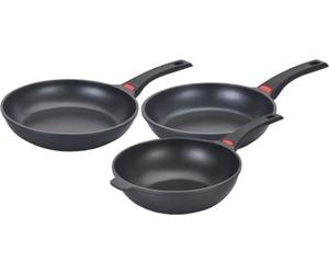 Set de 3 Poêles Baumalu, Fonte d'Aluminium, Anti-adhésif, Tous Feux dont Induction, Noir
