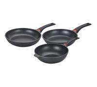 Set de 3 poêles - BAUMALU - Standard - Fonte d'aluminium - Anti-adhésif - Tous feux dont induction, noir