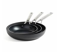 Set De 3 Poêles Kitchenaid (20-24-28 Cm) - Acier Forgé Renforcé