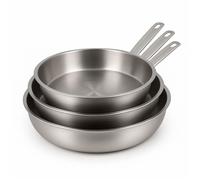 Set de 3 poÊles professionnel 24/28/30cm en acier inoxydable