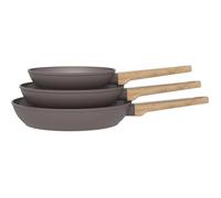 Arthur Martin - Set de 3 poêles AM1052 - Revêtement céramique, tous feux (20/24/28 cm) Taupe