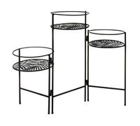 Set de 3 portes plantes noir L49cm