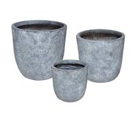 Set de 3 pots fibre D27/34/43cm - Atmosphera Créateur d'intérieur