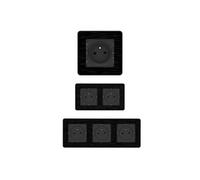 Zenitech - Set de 3 prises 2P+T simple, double et triple