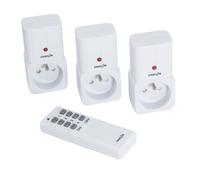 Set de 3 prises télécommandées on/off Chacon + télécommande