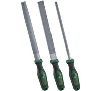Set de 3 Râpes Bosch, Acier au Carbone Dur, Plate, Ronde, Demi-Ronde