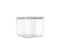 Set de 3 récipients empilables Brabantia TASTY+ (2 x 1,6 L + 1 x 3,5 L) | Récipients alimentaires hermétiques avec joint en silicone | Pour aliments secs et humides, sucre, farine | Light Grey