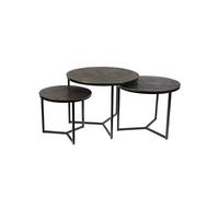 Set de 3 tables basses alu - - - Aluminium