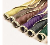 Set de 4/6 sets de napperons tressés ronds de 15 pouces de couleur marron, lavables, essuyables, résistants à la chaleur, convenant pour les fêtes, l'utilisation intérieure et extérieure quotidienne P