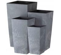 set de 4 bacs à fleurs Pot de fleurs Insert à plantes Graphite