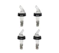 Fackelmann 9942950 Set de 4 Becs Verseurs Doseurs à Alcool à Bille, Doseur pour Alcool 2 t 4 ec Verseur, Doseur Bouteille, Bec Doseur, Plastique, Inox, Transparent, 10 cm