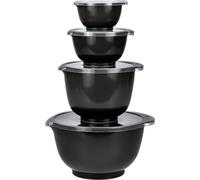 Set de 4 bols mélangeurs Rosti avec couvercle « Margrethe » New noir (carbon black) 0,25+0,5+1,5+3,0 L