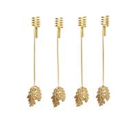 Set de 4 bougeoirs de arbre de Noël Oak Leaf WxHxD 3.5x16x1.5cm
