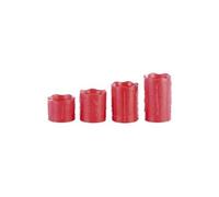 Britesta Set de 4 bougies LED en cire véritable - Rouge
