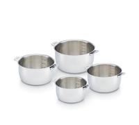 Beka Select - Lot de 4 Casseroles Inox 18/10 - 14/16/18/20 cm - Sans Poignée - Compatible Induction