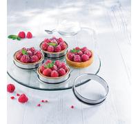 Set de 4 cercles à tartelette inox 8 cm Mathon