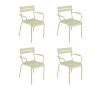 Set de 4 chaises de jardin avec accoudoirs Luxembourg WxHxD 52x88x57cm