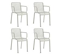 Set de 4 chaises de jardin avec accoudoirs Palissade WxHxD 51x80x56cm