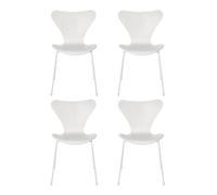 Set de 4 chaises Serie 7™ frêne teinte monochrome powder coated steel base