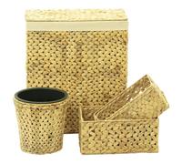 set de 4 corbeilles de salle de bain en jacinthe d'eau