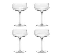 Set de 4 coupes à champagne Dune HxØ 15x11cm
