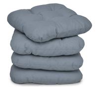 Set de 4 coussins d'assise Lisa Gris, 40x40x8cm