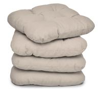 Set de 4 coussins d'assise Lisa Taupe, 40x40x8cm