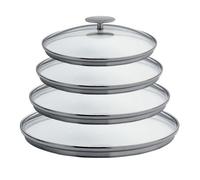 Set de 4 couvercles en verre - Platine