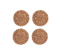 Set de 4 dessous de verre en jonc de mer 11 cm - - Marron - Fibres