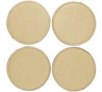 Set de 4 dessous de verre ronds en plastique effet doré (Ø10 cm) - -