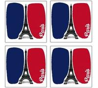 Set de 4 dessous de verres carrés Paris by Cbkreation Multicolore G