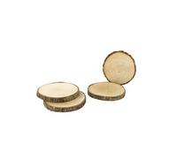 Set de 4 dessous de verres en rondin de bois (Ø11,5cm) - - ALTOBUY Beige