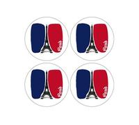 Set de 4 dessous de verres ronds Paris by Cbkreation