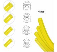 Set de 4 durites essence 1,5 mètre - Tuyaux de carburant flexible 2mm à 6mm - Pour coupe-bordures et tronçonneuses
